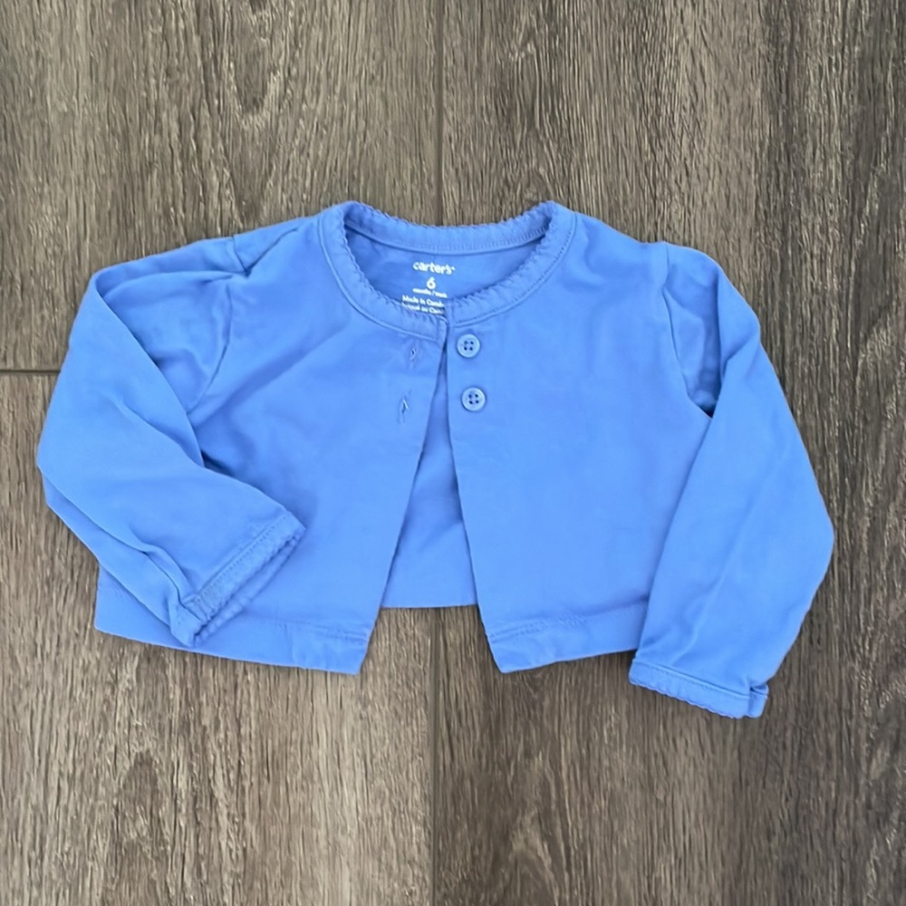 Lot of Carter’s Baby Girl Outfits + 2 Cardigans Sz 6M - Picture 9 of 9